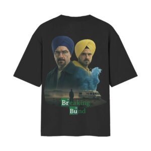 Breaking Bund (Breaking Bad Parody) Oversized Back Printed Black Tshirt
