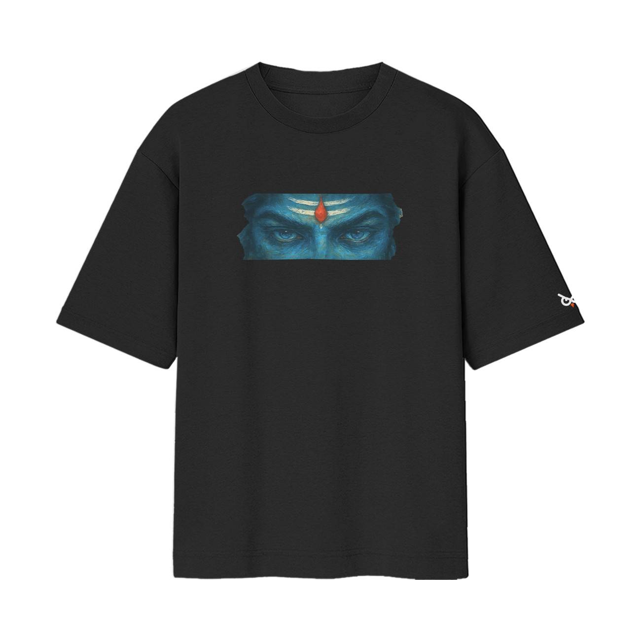 Muscular Shiv Ji Oversized Front Back Printed Black Tshirt - Image 2