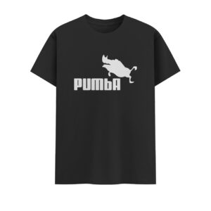Pumba (PUMA) Logo Parody Oversized Printed Unisex Black Tshirt