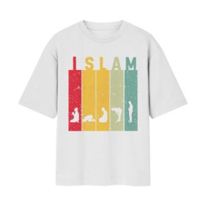 Islam Dua Front Printed Oversized White Tshirt