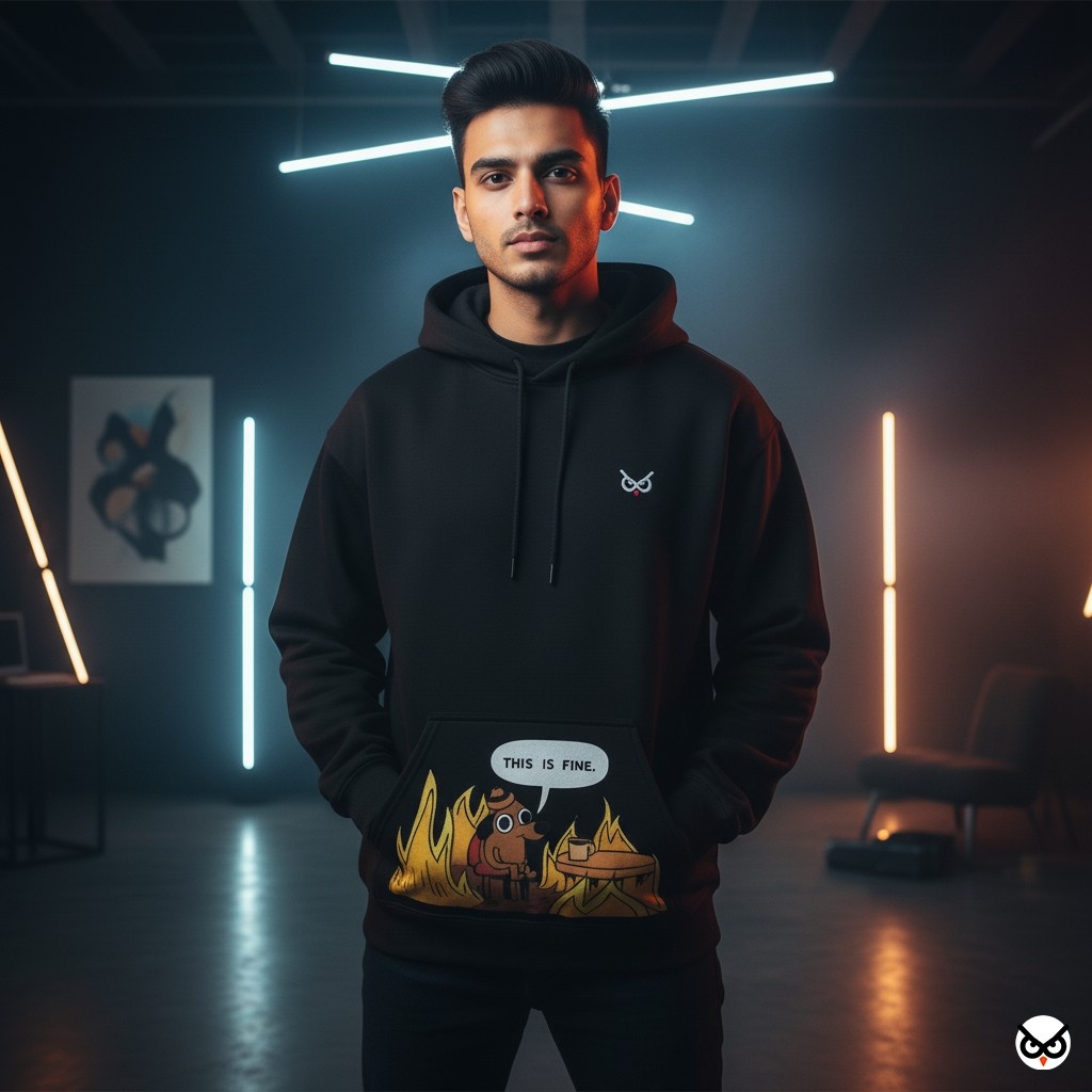 Dog This is Fine Hoodie ooltaseedha.com