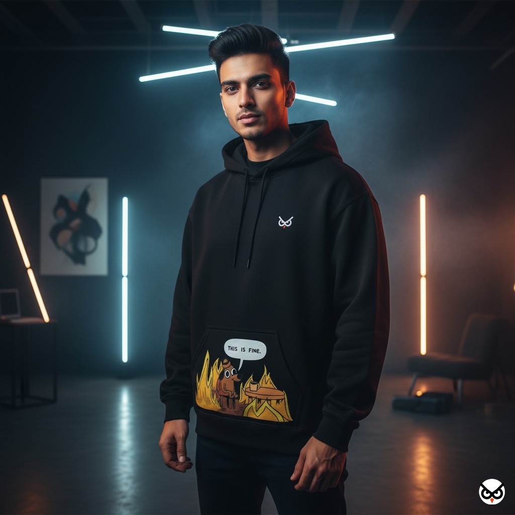 Dog This is Fine Hoodie ooltaseedha.com