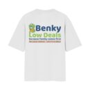 BENKY LOW DEALS (Behen Ki L#dhi) Employee Uniform Oversized Front Back Print White Tshirt ooltaseedha.com