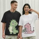 Cute Dinos Couple Set – Love That Roars Softly Bring playful love to your streetwear game with the Cute Dinos Couple Set Oversized Front Print T-Shirts by ooltaseedha.com. Designed for couples who love fun, comfort, and a little bit of adorable chaos, this matching set features two expressive dinos — one shy, one lovable — perfectly capturing relationship vibes in the cutest way possible. Crafted in a relaxed oversized silhouette, these tees blend modern street fashion with cartoon aesthetics. The soft premium fabric ensures all-day comfort while the bold front print adds personality to every outing — whether it's coffee dates, college fits, travel moments, or Instagram-worthy couple photos. Cute, quirky, and effortlessly stylish — this set turns everyday love into wearable art.ooltaseedha.com