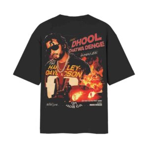 IKKA Rapper (DHOOL) – DHH | Desi Hip Hop | Oversized Front Back Printed Black Tshirt