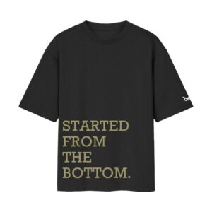 Started From The Bottom Hustle – Drake OVO Owl | Oversized Front Back Print Black Tshirt Started From The Bottom Hustle – Drake OVO Owl | Oversized Front Back Print Black Tshirt