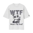 WTF – Where’s The Food? Street Mood Edition Hungry for attention? The WTF – Where’s The Food? oversized tee from ooltaseedha.com serves attitude with a side of sass. Featuring a moody panda clutching a fork under bold “WTF” typography, this design captures that universal pre-meal emotion — zero patience, maximum vibe. The clean monochrome palette keeps it minimal yet striking, while the expressive character artwork adds playful rebellion to your everyday streetwear rotation. Designed for those who live loud but chill, this tee blends humor with urban aesthetics effortlessly. The oversized silhouette enhances the relaxed, drop-shoulder street look, making it perfect for styling with cargos, joggers, or layered fits. Whether you're stepping out with friends or making a statement at college, this piece speaks fluent Gen-Z energy — sarcastic, stylish, and unapologetically real. ooltaseedha.com