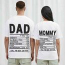 Ingredients Of Mom & Dad - Couple Set Oversizeed Back Print White T-Shirts Setooltaseedha.com