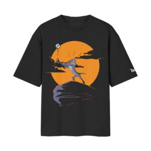 Rafiki Lion King But No Signal Funny Oversized Front Printed Black T-Shirt