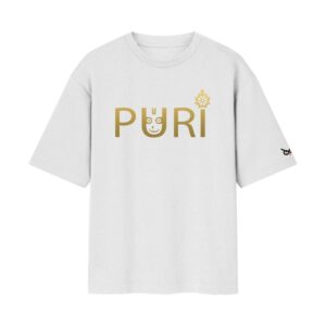Sri Jagannath Temple City Vibe – PURI CITY Oversized Front Print White T-Shirt