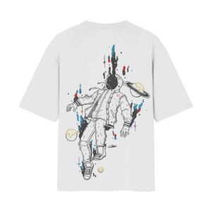 Universal High Vibes | Lighting Cigi (Creation Of Adam) Oversized Front Back Print White T-Shirt