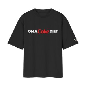FIZZED OUT | Inject DIET COKE In My Veins Oversized Front Back Printed Black T-Shirtooltaseedha.com