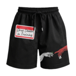 Future Side Hustle 'Drug Dealer In Training' Premium Relaxed Fit Front Print Black Shorts ooltaseedha.com