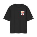 Modest Flex '7 Inches' | Seven Eleven Parody Funny | Oversized Fit Front Print Black T-Shirt ooltaseedha.com