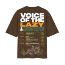 Cockroach Janta Party - Voice of the Lazy & Unemployed | Oversized Brown Front & Back Print T-Shirt | OoltaSeedha