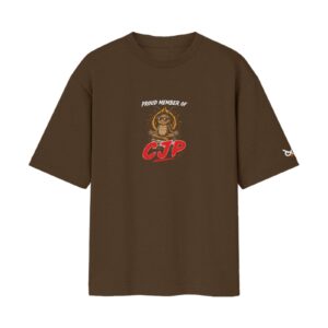 Cockroach Janta Party - Voice of the Lazy & Unemployed | Oversized Brown Front & Back Print T-Shirt | OoltaSeedha