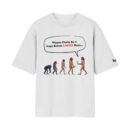 Wapas Chalo Re!! Evolution Gone Wrong Graphic | Oversized White Front Print T-Shirt | OoltaSeedha ooltaseedha.com