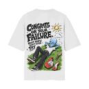 Congrats On Your Failure Chilling Mastermind Graphic | Oversized White Front & Back Print T-Shirt | OoltaSeedha Tribe Merchooltaseedha.com