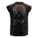 The Destroyer Cosmic Shiva - Kaal Bhairav Premium Boxy Fit Back Printed Sleeveless Tank Top Vest ooltaseedha.com