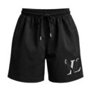 The Spread Luxury | LV - Louis Vuitton Naughty Parody Premium Relaxed Fit Front Print Black Shorts ooltaseedha.com
