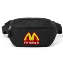 Fast Food, Faster Action | Mc Donals Logo Naughty Parody Multi Style Printed Black Waist Bag / Fanny Pack