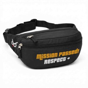 Mission Passed Respect+ GTA San Andreas Game Graphics Multi Style Printed Black Waist Bag / Fanny Pack ooltaseedha.com