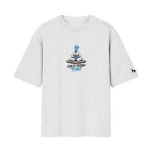 Inspired To Be Nothing Like Them Zen Villain Graphic | Oversized White Front & Back Print T-Shirt | OoltaSeedha Tribe Merch ooltaseedha.com