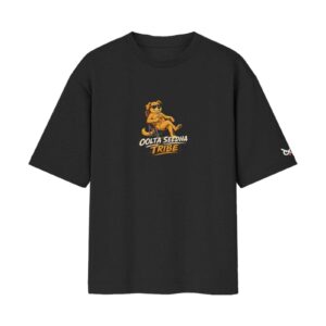 Raasta Lamba Hai, Jaldi Kahin Nahi Pahunchna Highway Dog Graphic | Oversized Black Front & Back Print T-Shirt | OoltaSeedha Tribe Merch ooltaseedha.com