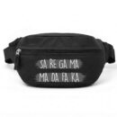 Sa Re Ga Ma | Raaga Gone Rogue Multi Style Printed Black Waist Bag / Fanny Pack ooltaseedha.com