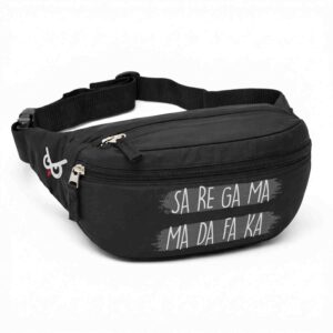 Sa Re Ga Ma | Raaga Gone Rogue Multi Style Printed Black Waist Bag / Fanny Pack ooltaseedha.com