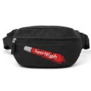 Super High Doobie Joint Graphic Multi Style Printed Black Waist Bag / Fanny Pack ooltaseedha.com