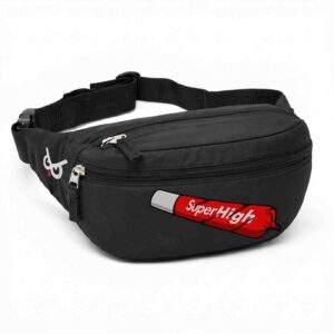 Super High Doobie Joint Graphic Multi Style Printed Black Waist Bag / Fanny Pack ooltaseedha.com