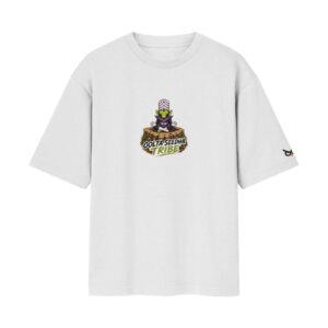 Mojo JoJo - Too Lazy To Explain Myself | Oversized White Front & Back Print T-Shirt | OoltaSeedha Tribe Merch ooltaseedha.com