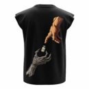 Devil Handling Tren To Human For Gym Premium Boxy Fit Back Printed Sleeveless Tank Top Vest ooltaseedha.com