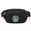 Unbothered Morning Brew 'Zero Fucks Coffee' Multi Style Printed Black Waist Bag / Fanny Pack ooltaseedha.com