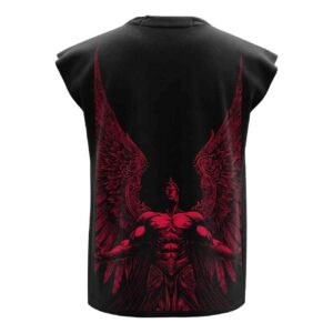 VENI VIDI VICI – The “Bloodline Awakening” Fallen Angel Premium Boxy Fit Front Back Printed Sleeveless Tank Top Vest
