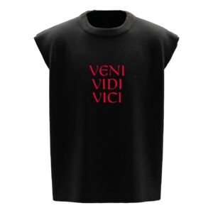 VENI VIDI VICI - The "Bloodline Awakening" Fallen Angel Premium Boxy Fit Front Back Printed Sleeveless Tank Top Vest ooltaseedha.com