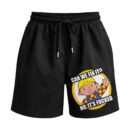 Beyond Repair - Bob The Builder Funny Parody Premium Relaxed Fit Front Print Black Shorts | OoltaSeedhaooltaseedha.com