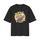 Beyond Repair - Bob The Builder Funny Parody Oversized Black Front Print T-Shirt | OoltaSeedhaooltaseedha.com