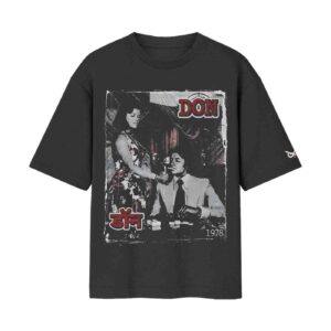 The 1978 Kingpin Energy Vintage “Don” Poster | Oversized Black Front Print T-Shirt | OoltaSeedha