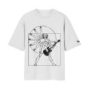 Master of Riffs - Da Vinci Guitar Parody Oversized White Front Print T-Shirt | OoltaSeedha ooltaseedha.com