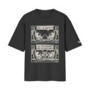 Hell Is Empty, All The Demons Are In Your Head - Vintage Cartoon Comic Strip Oversized Black Front Print T-Shirt | OoltaSeedha