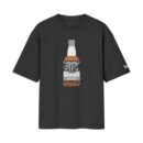Jaat Risky After Whisky The Desi Danger Level | Oversized Black Front Print T-Shirt | OoltaSeedha.com
