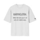 KarmaSutra Sarcastic Life Quote | Oversized White Front Print T-Shirt | OoltaSeedha