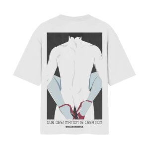 Error 404: Pleasure Found, Natkhat Seedhe Maut | Oversized White Front Back Print T-Shirt | OoltaSeedha