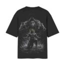 Panchmukhi Hanuman Ji, Awakened Power | Oversized Black Back Print T-Shirt | OoltaSeedha.com