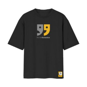 The "Aashurachana" (Improvisation) India Map Typography #WeAreRachanakar | Oversized Black Front Back Print T-Shirt | OoltaSeedha ooltaseedha.com