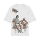 Divine Companionship - Shri Ram & Vaanar Oversized White Back Print T-Shirt | OoltaSeedhaooltaseedha.com