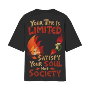 Soul Over Society Rebel Samurai | Oversized Black Front & Back Print T-Shirt | OoltaSeedha Tribe Merch