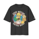 Save Water Drink Beer - Quirky Beer Drinker | Oversized Black Front Print T-Shirt | OoltaSeedha